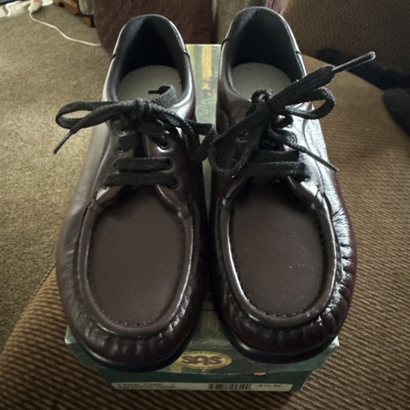 SAS Shoes - SAS Take Time Women's Lace Up Loafers Antique Wine Sz 4 1/2 M New In Box